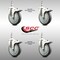 Service Caster 5 Inch 316SS Thermoplastic Rubber Swivel 1/2 Inch Stem Caster Set Lock Brake SCC SCC-SS316TSTTL20S514-TPRB-121315-4 - alternate 3